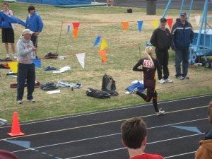 finishing 2 mile at distric track meet