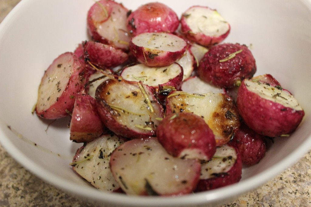 tasty and savory roasted radishes