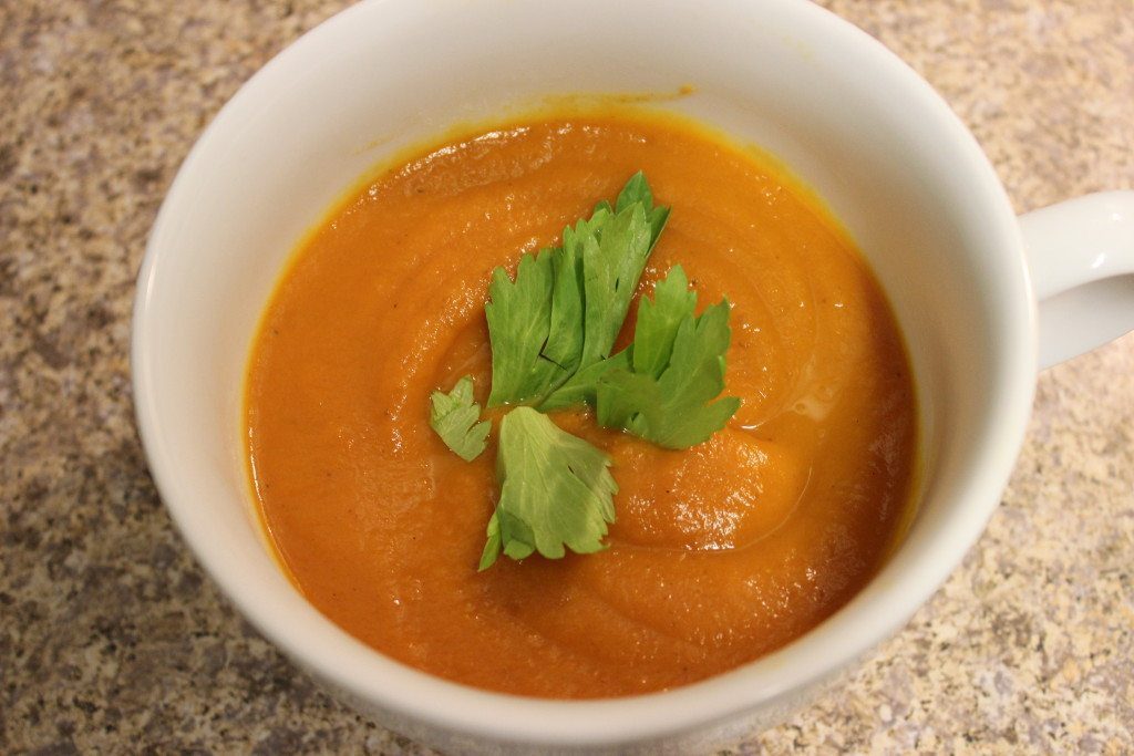 yummy curried carrot ginger soup