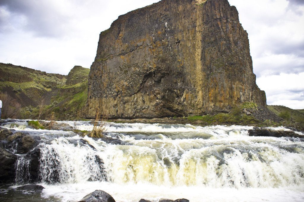 Up River Upper Falls At Palouse Falls 1