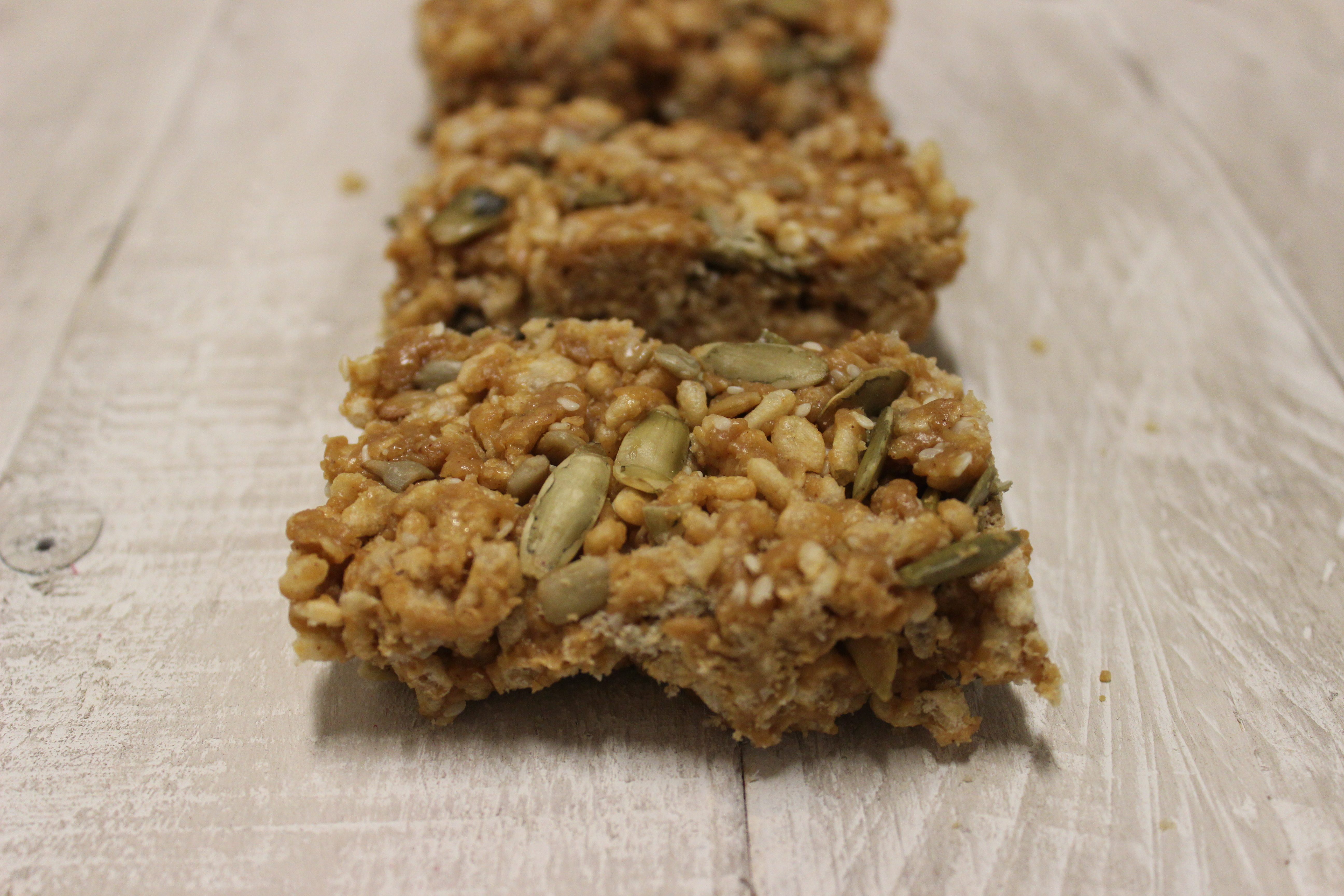 Peanut Butter Cereal & Seed Granola Bars