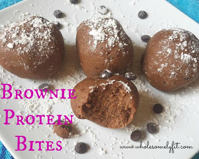 Brownie Protein Bites, great for runners fuel
