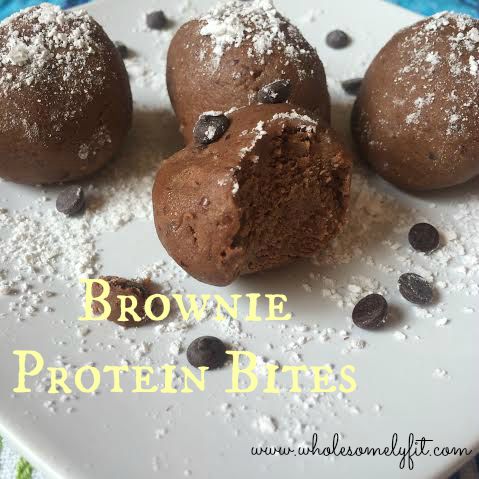 Brownie Protein Bites, perfect for fueling runs or post workout
