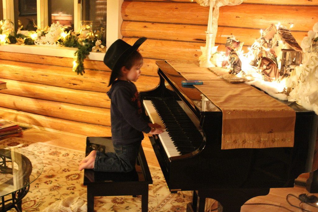 Micah playing piano