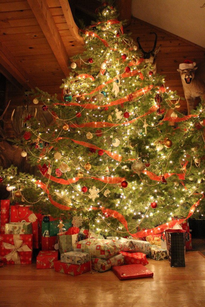 the tree and gifts on christmas eve