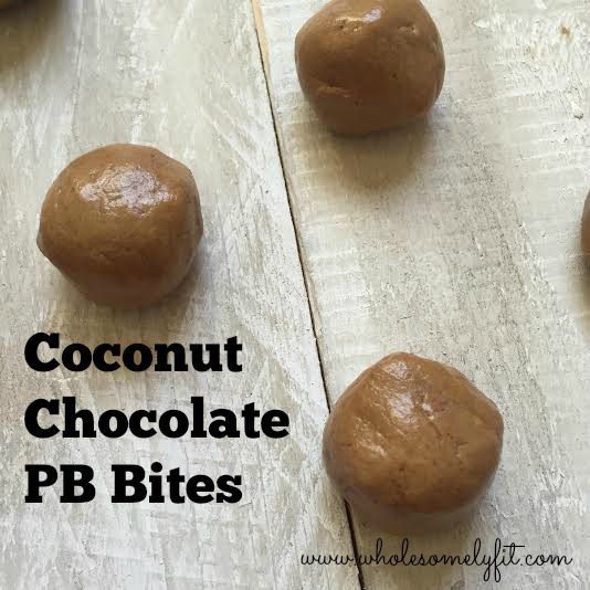 Coconut Chocolate PB Bites, GF & Vegan