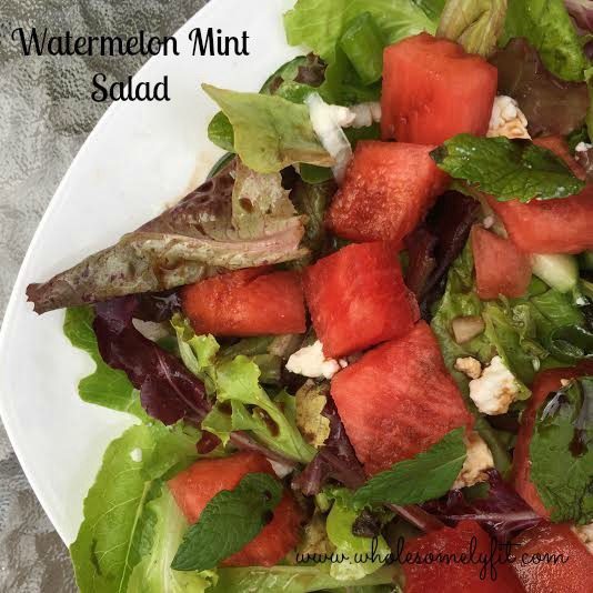 Watermelon Mint Salad, refreshing antioxidant packed