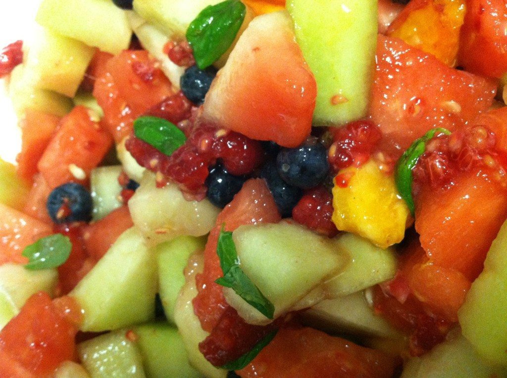 fresh minted fruit salad