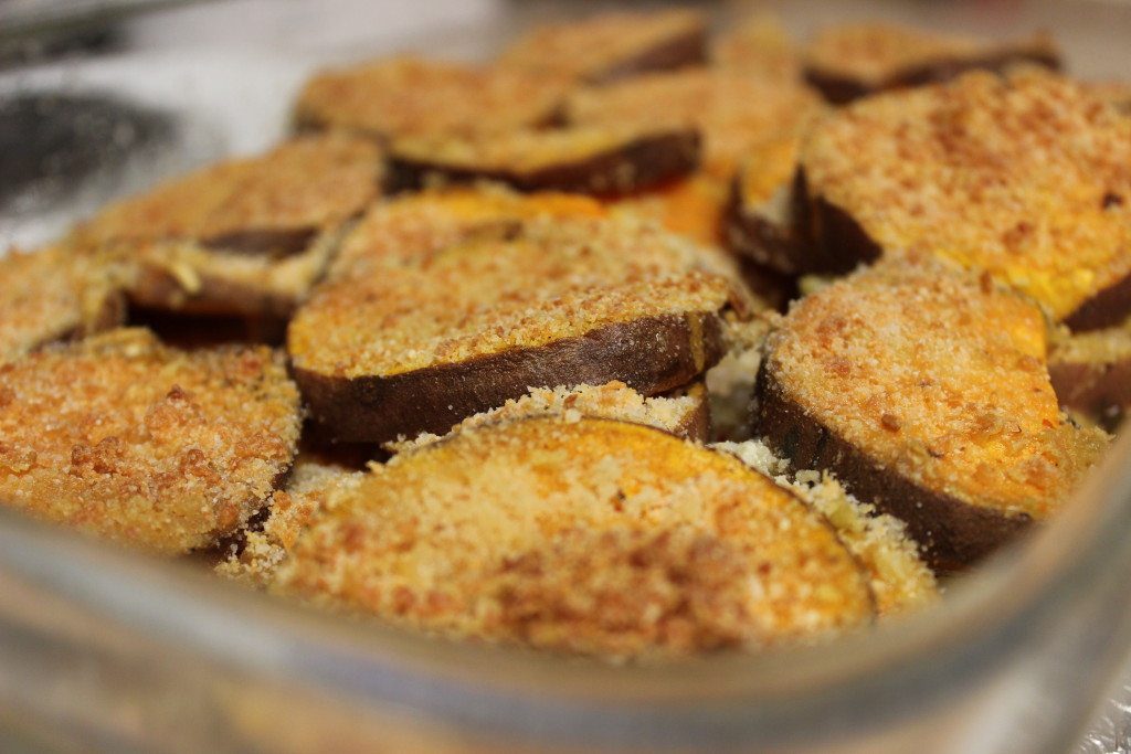 creamy garic sweet potatoes