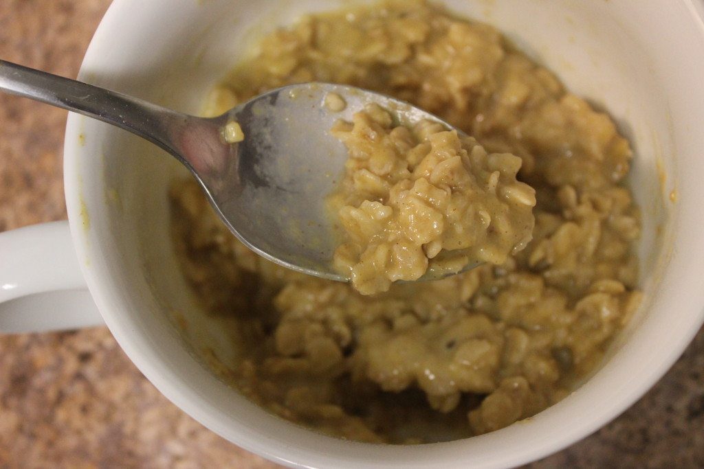 top view of pumpkin oatmeal