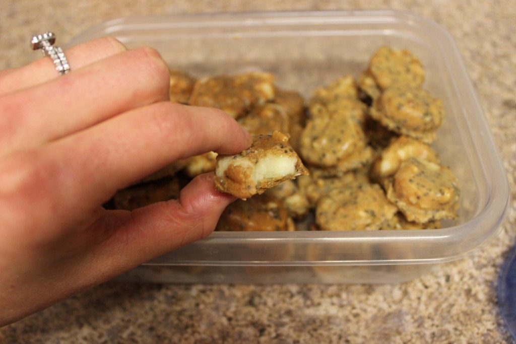frozen banana bites with pb & almond butter