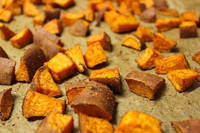 sweet potatoes for taco salad