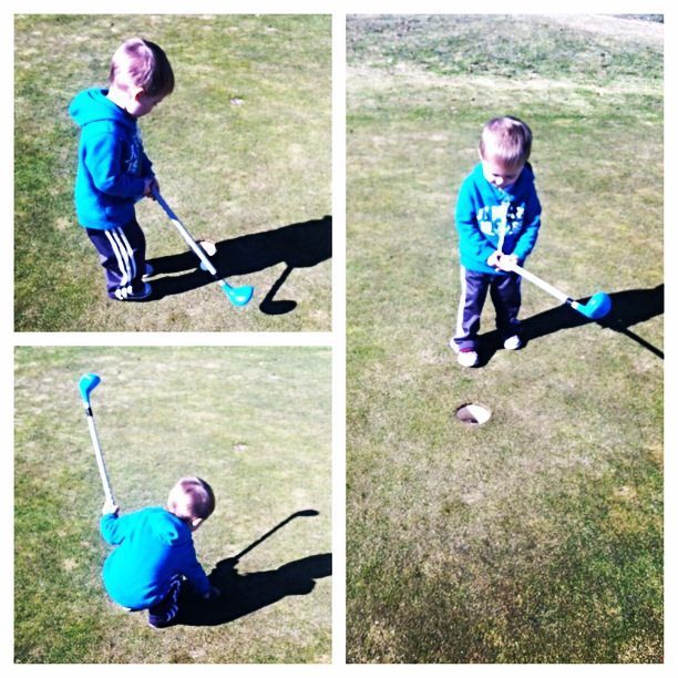 micah playing golf