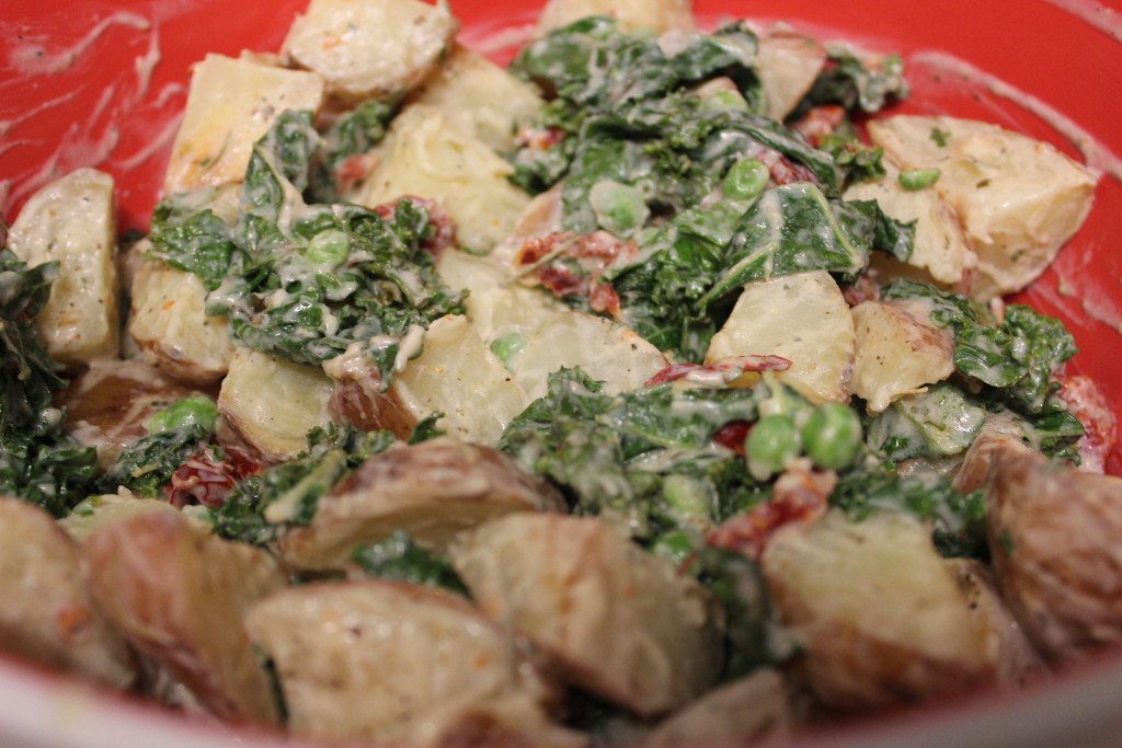 Kale Potato Salad with Yogurt Dressing