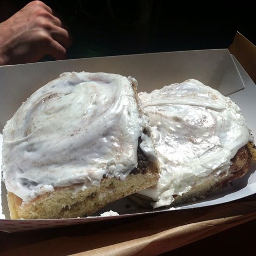 cinnamon rolls from farmers market