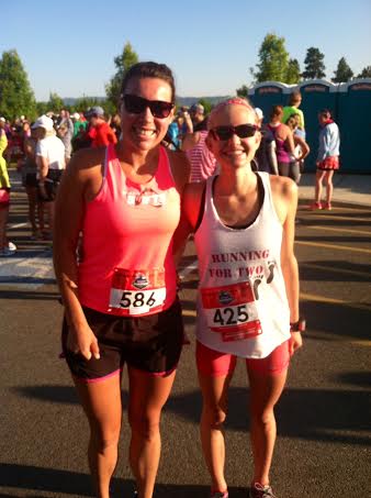 lindsay and I before race