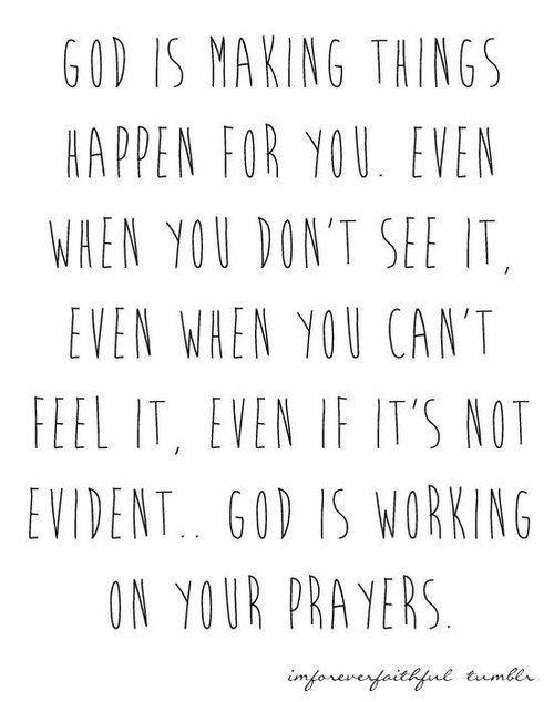 god is working