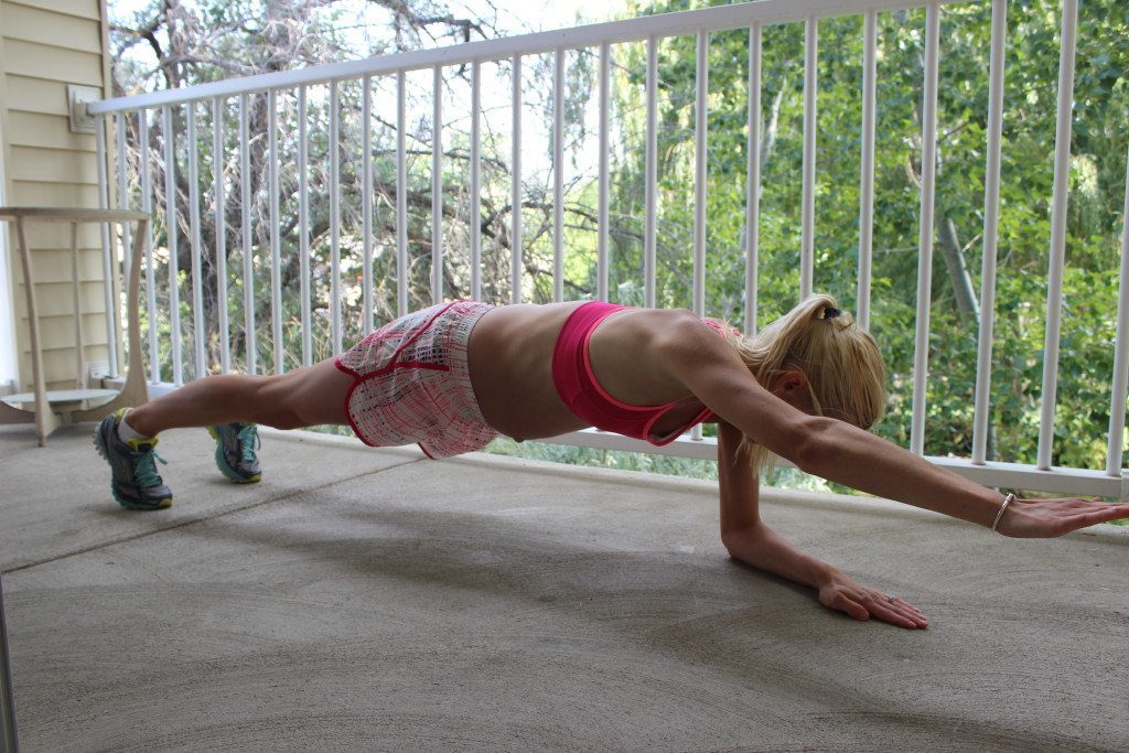 raised arm plank