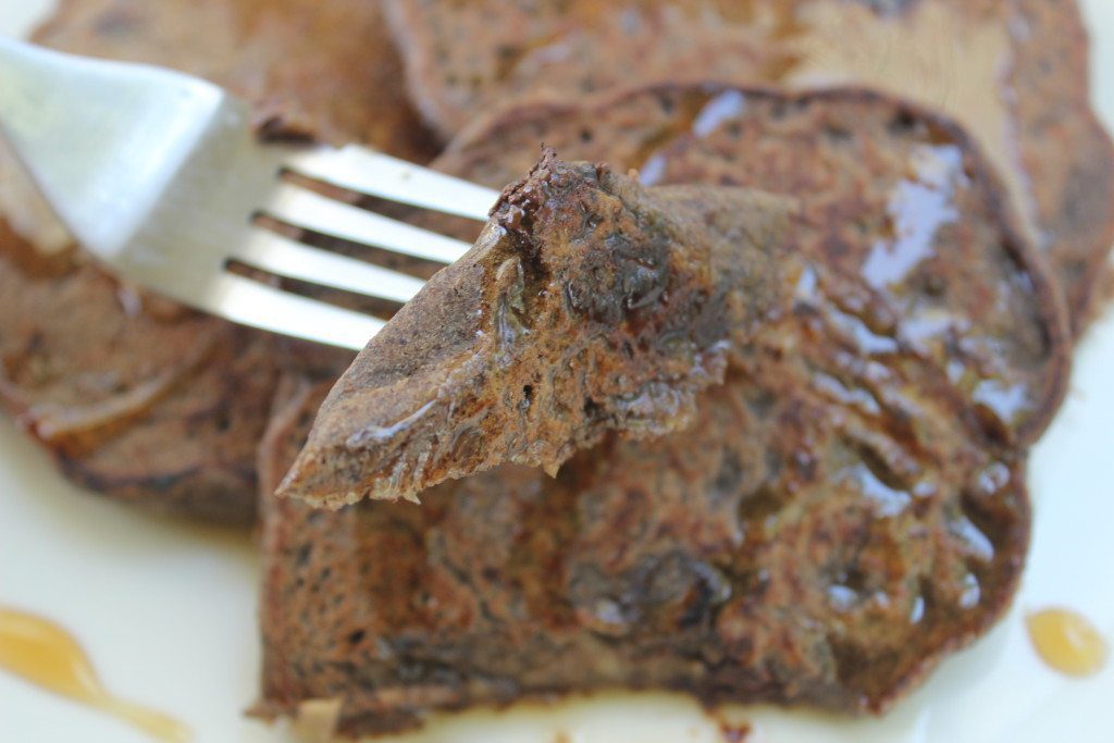 Vegan Chocolate Zucchini Pancakes