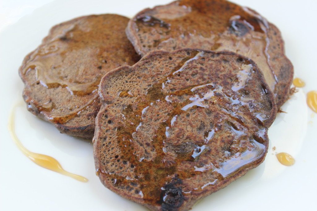 choc. zucchini pancakes vegan