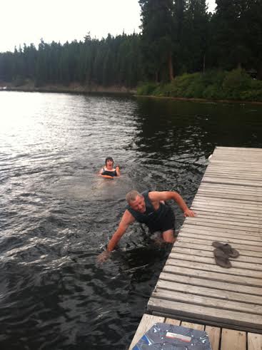 dad jumpin in