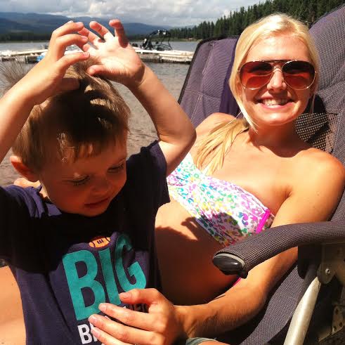 micah & I loving the sun