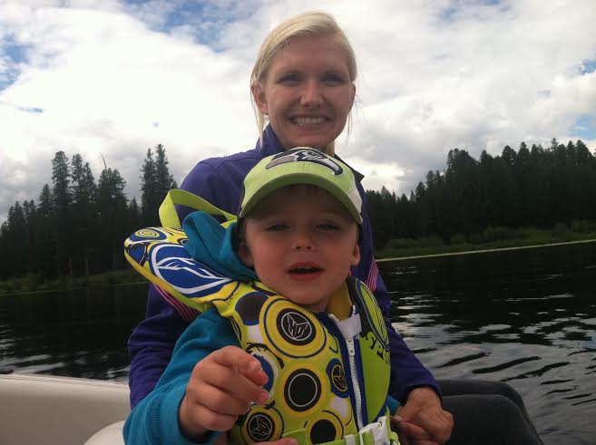 micah & I on boat fun
