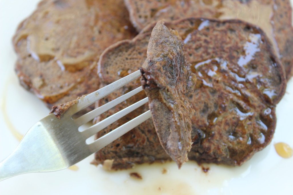 vegan choc. zucchini pancakes