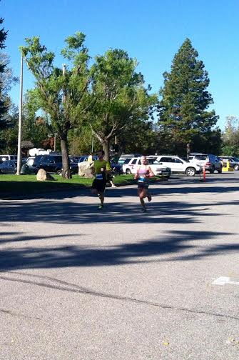action shot at finish
