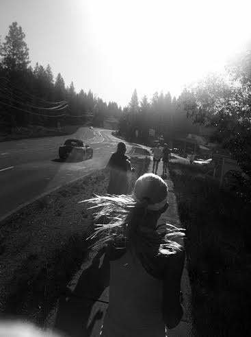 climbing up the hill 9 miles