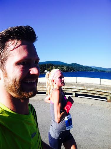 marc & I running on bridge back