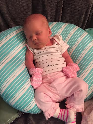 baby girl sleeping 28th