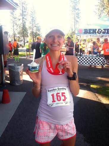post race for the win with ice cream