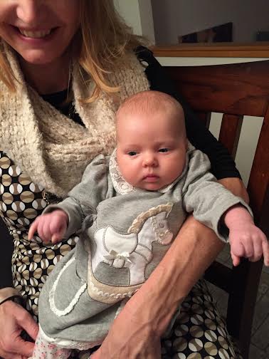 reagan's new dress from nana G 6 weeks old