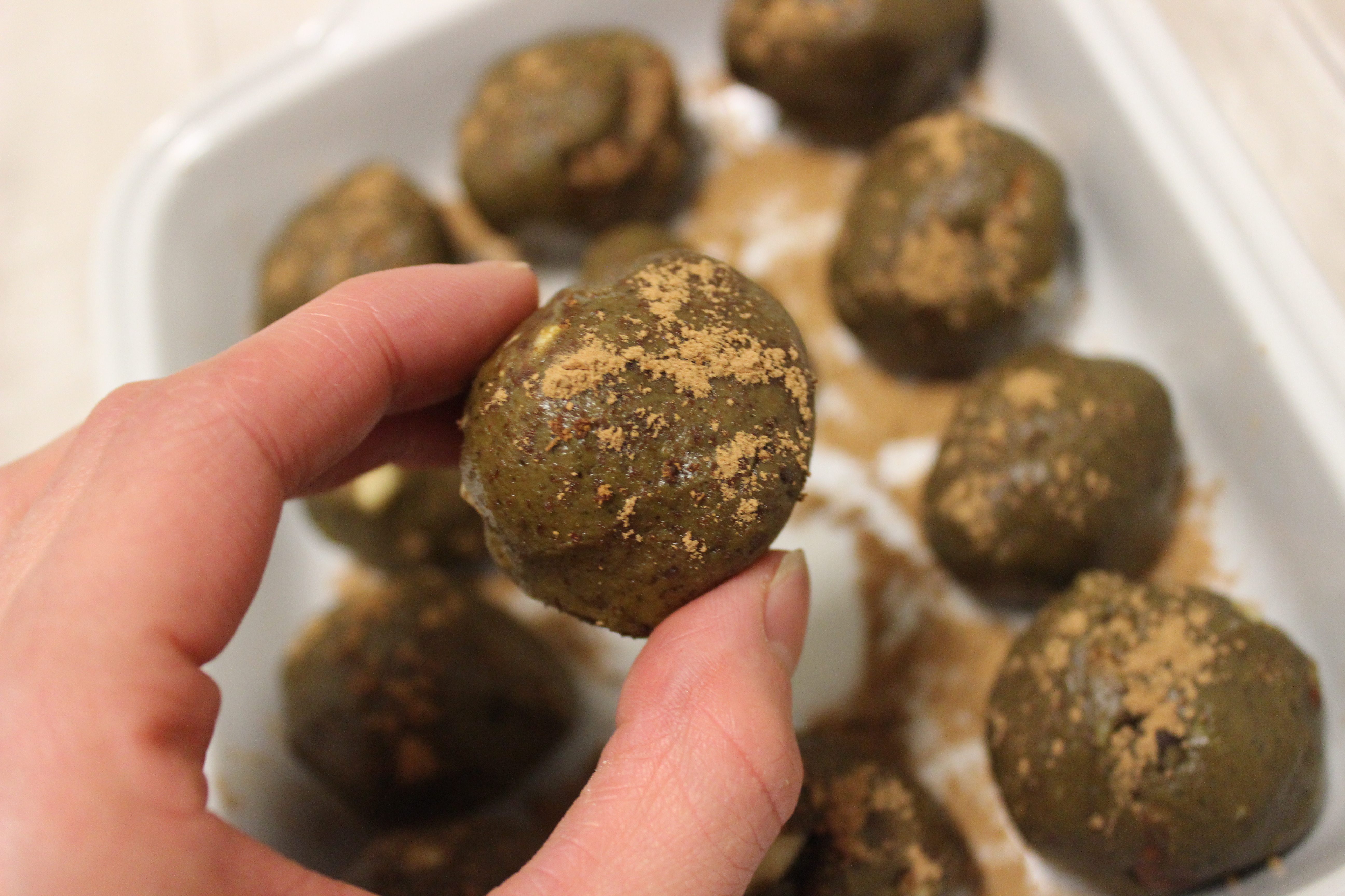 Matcha Green Tea Protein Bites power