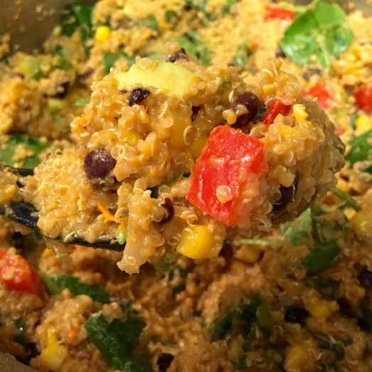 Vegan Mexican Sweet Potato & Quinoa Casserole