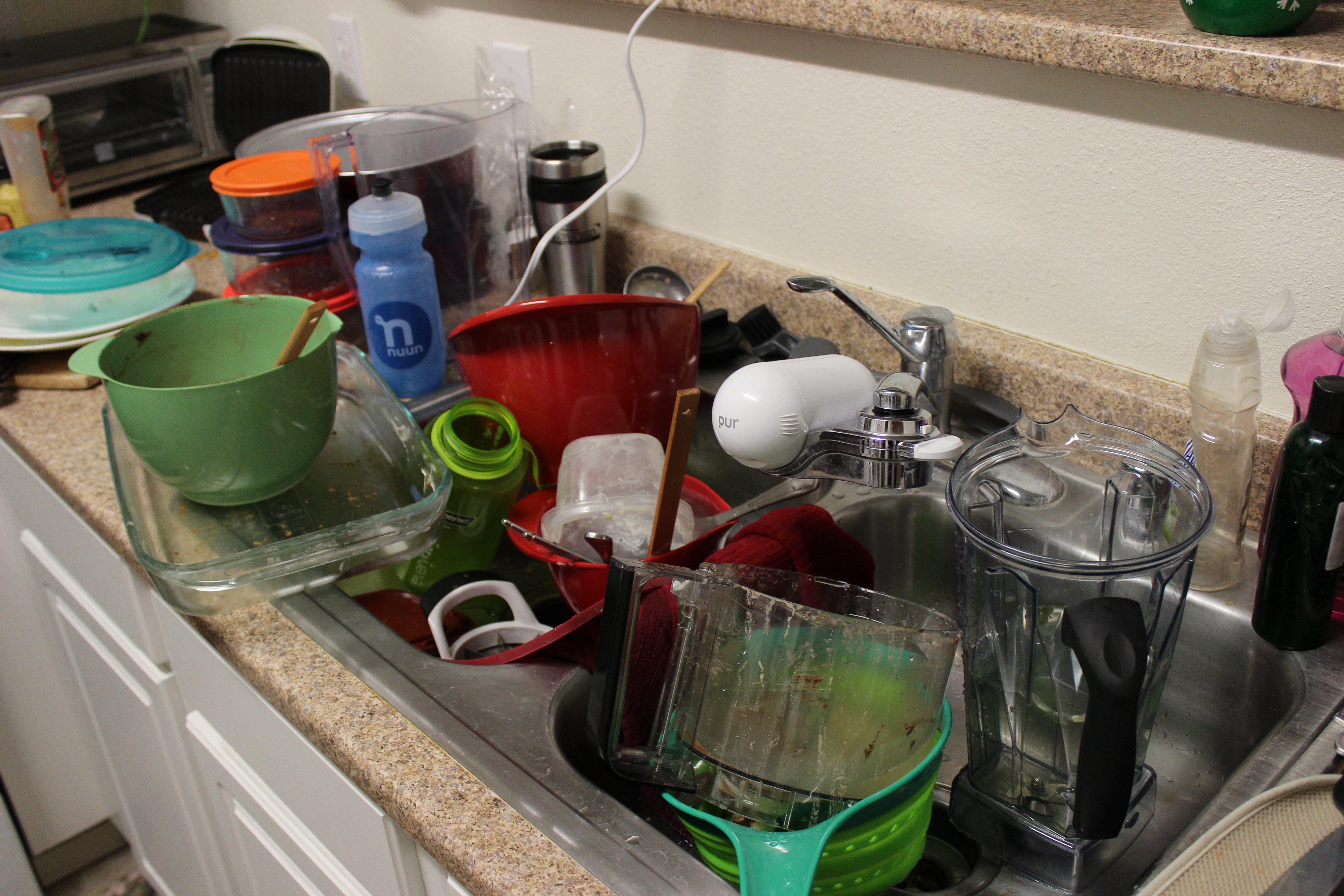 dirty blogger kitchen