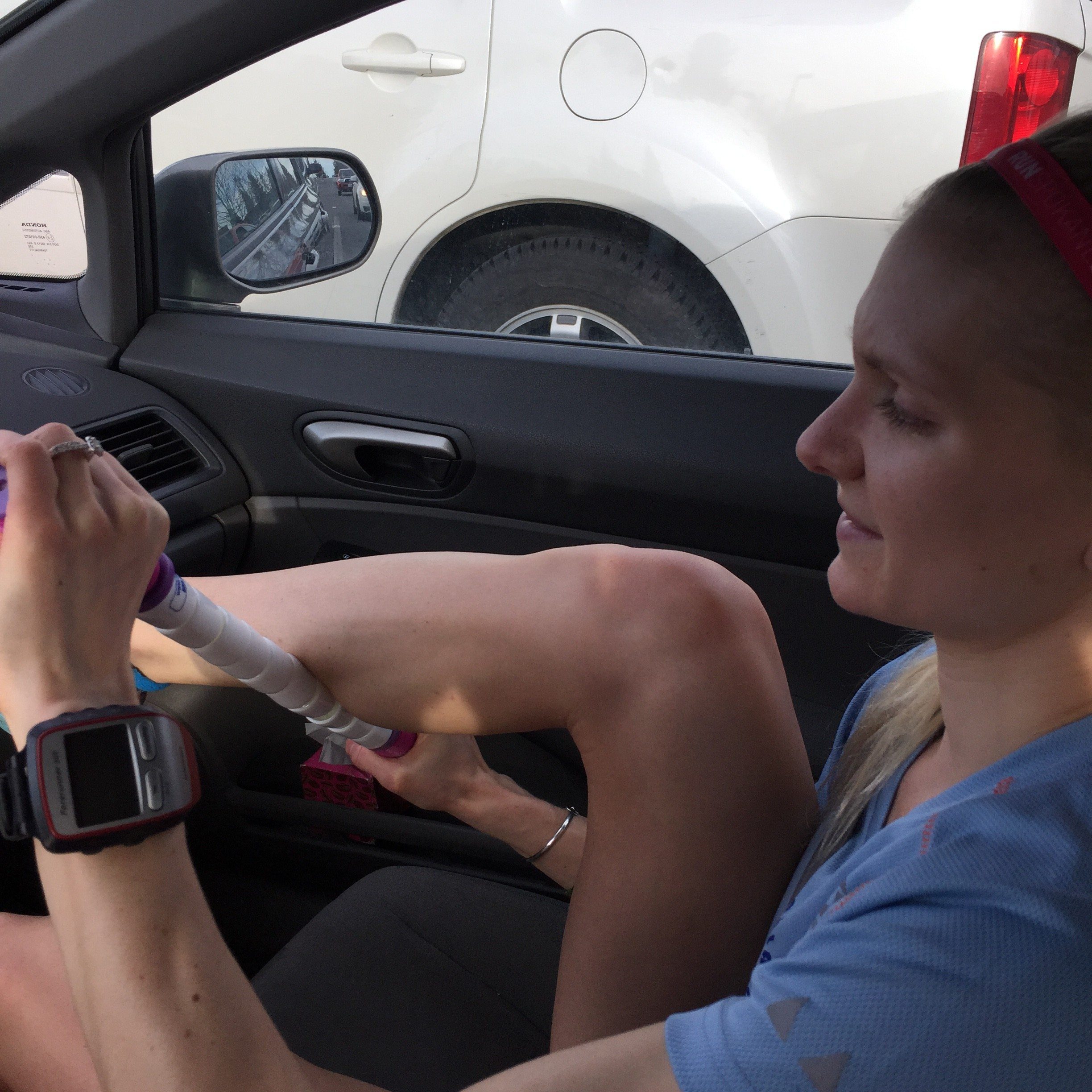 the stick in the car