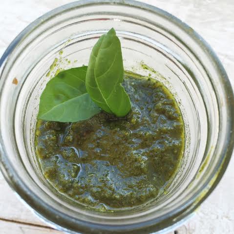 vegan pesto pasta ready