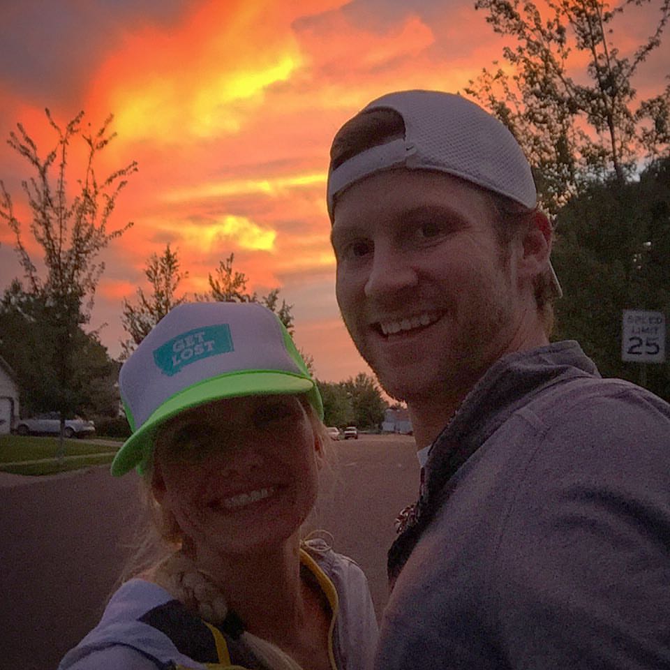 13th enjoying the sunset after our walk