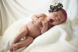 Naked Reagan On Back Sleepy