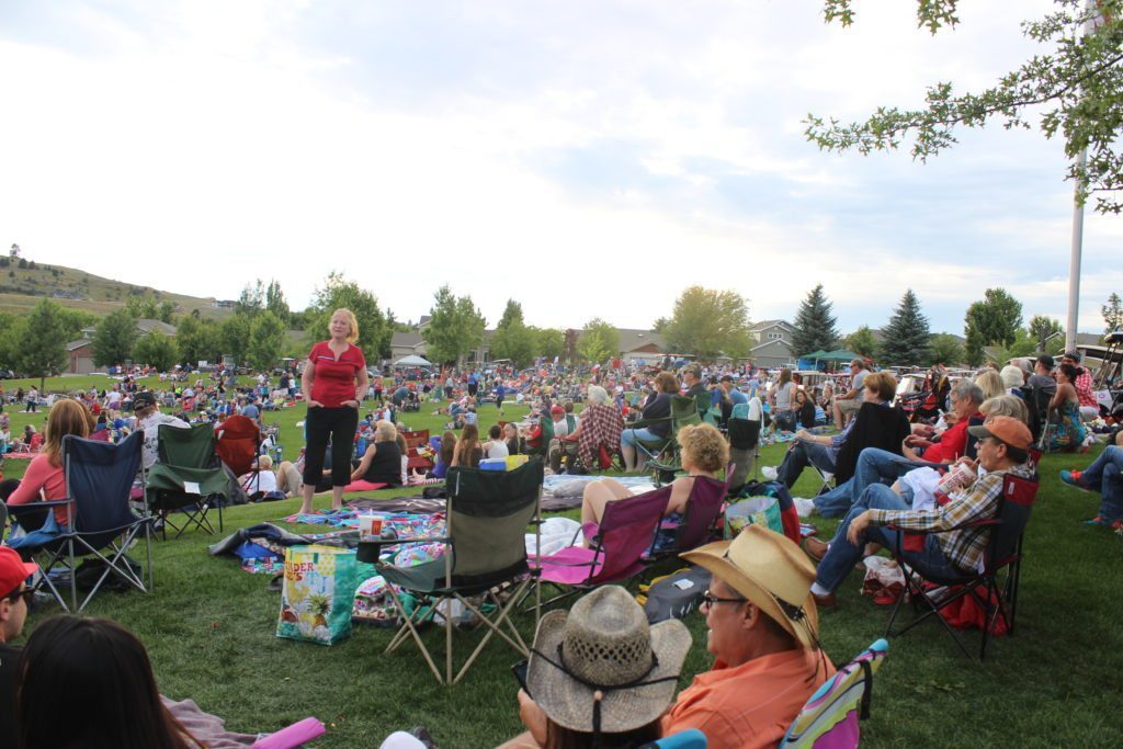 crowded park